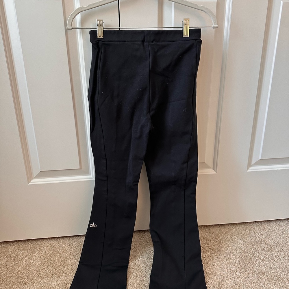 ALO Yoga Black High-Waist Flared Leggings